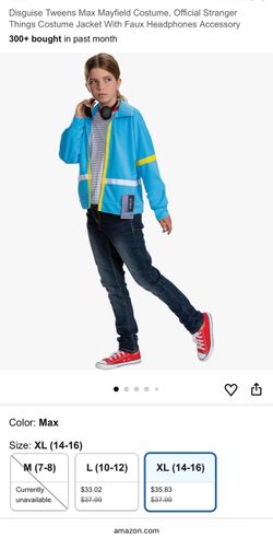 Halloween costume stranger things max costume 2 piece new