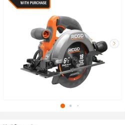 Ridgid 6-1/2 IN circular saw and 3 gal wet dry vac