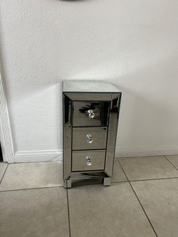 Mirror Modern Side Table Nightstand 