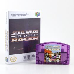 CUSTOM Star Wars Episode 1 Racer Video Game Cartridge and Case Nintendo 64 (N64)