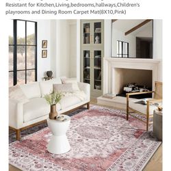 Carvapet Vintage Area Rug Boho Soft Rug Non-Slip and Stain Resistant for Kitchen,Living,bedrooms,hallways,Children's playrooms and Dining Room Carpet 