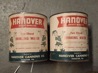 Hanover canned drinking water