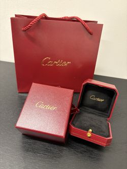 CARTIER Ring Jewelry Jewellery Case Box Black Inlay with Carry Box