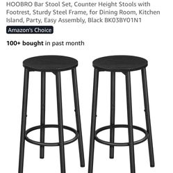 Brand New HOOBRO Bar Stools Set of 2 – $25 Firm 📍 Durango & 215 near IKEA  Upgrade your kitchen, dining area, or home bar with this modern set of 2 H