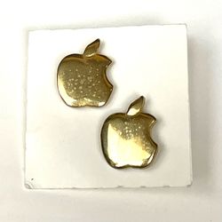 Apple Computer logo, 2 gold tone Lapel Pins