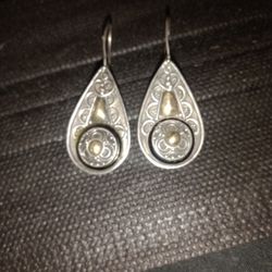 SUARTI BA INDONESIA STERLING SILVER 18k GOLD EARRINGS