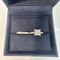 Stunning Round Brilliant Diamond Wedding Set – 1.10 CTW (14KT White Gold) 