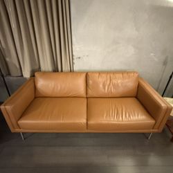 MODERN BROWN LEATHER COUCH FOR SALE