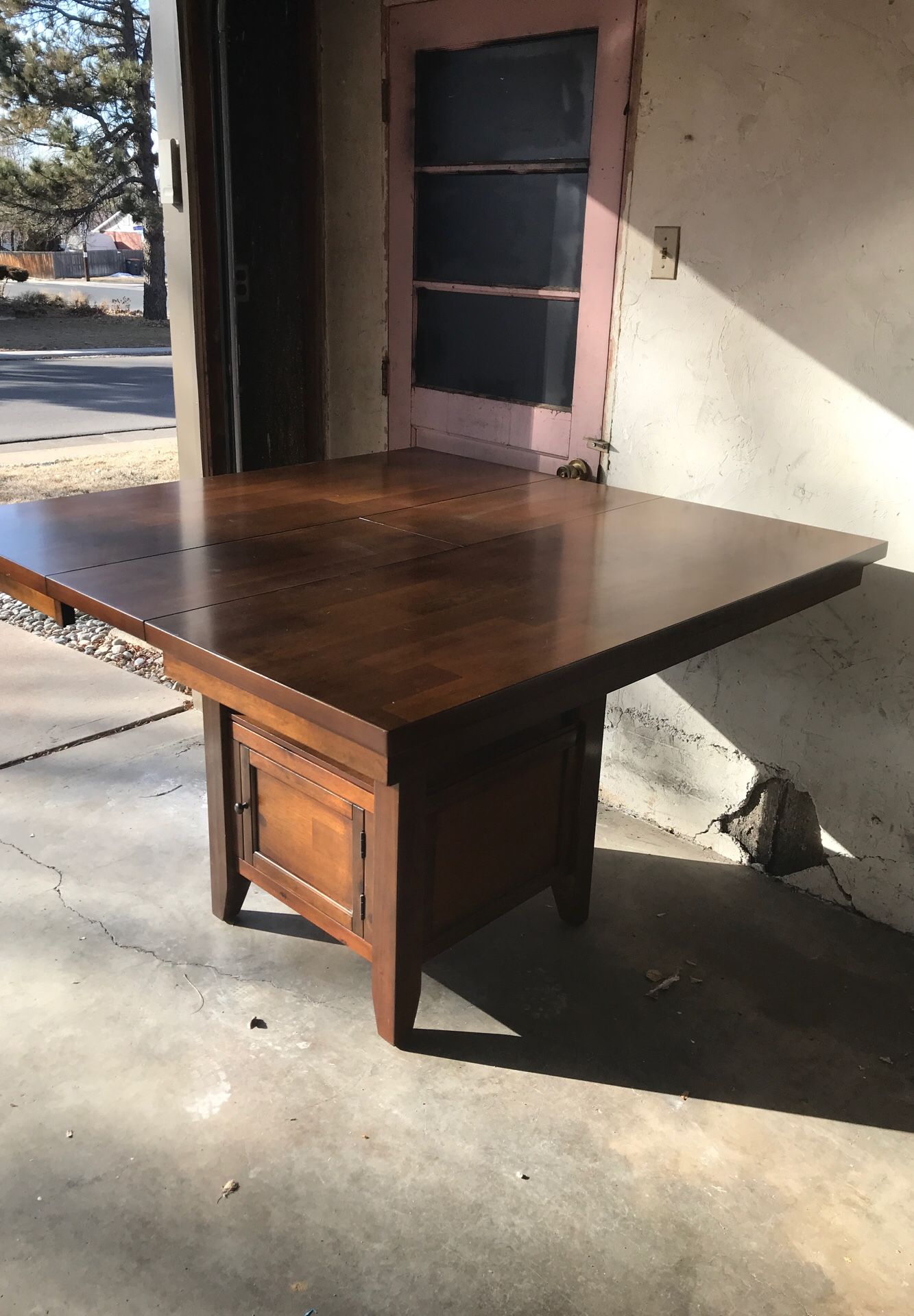 Solid Wood Counter Height Table