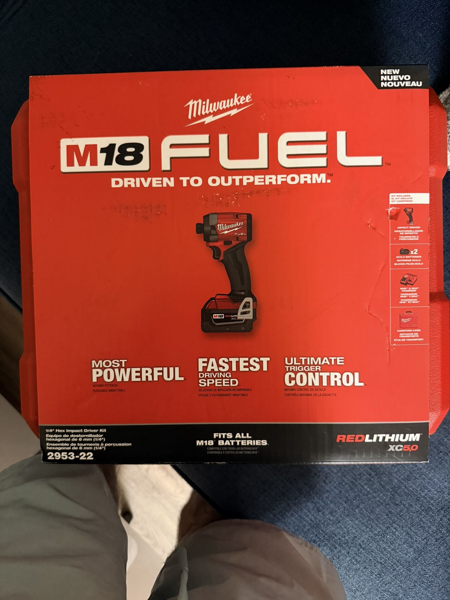 Brand new Unopened 1/4” Hex Impact Driver Kit With 2x 5.0 Batteries