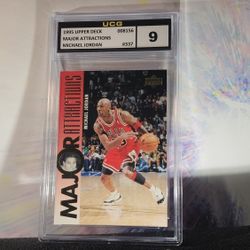 1995 Upper Deck Major Attractions Michael Jordan Card #337 Card UCG 9 MINT Bulls