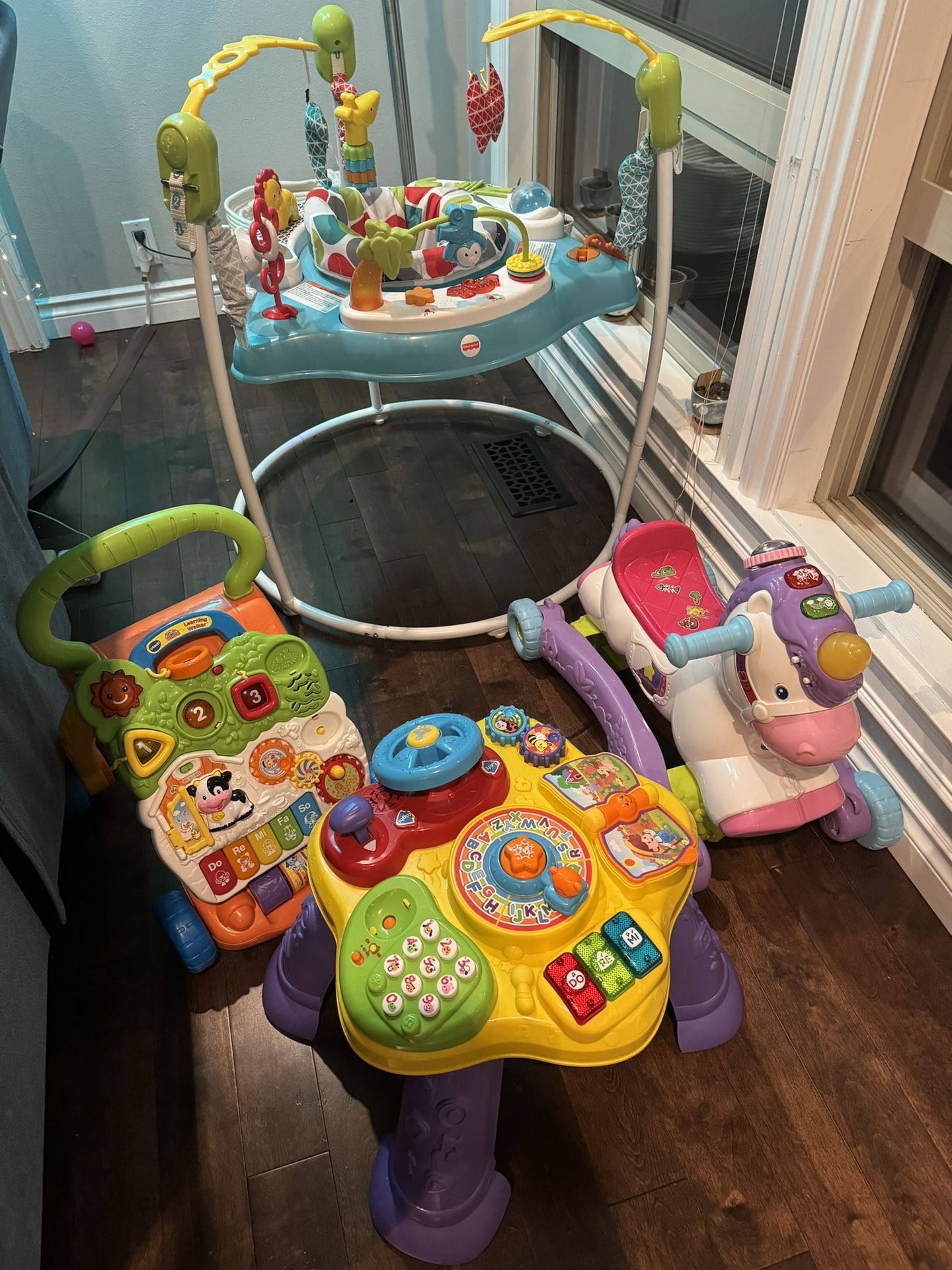 Fisher Price Jumperoo, Vtech Learning Table, Toddler Walker