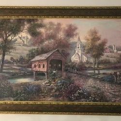 24” x 36” Framed Razzberry Creek Wall Art-beautiful addition to any part of the house.