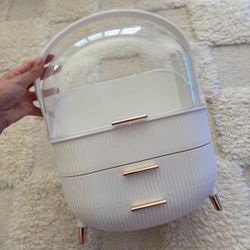 Vanity Makeup Organizer with Dome Lid