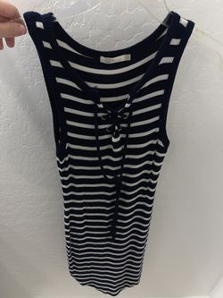 Navy White Dress