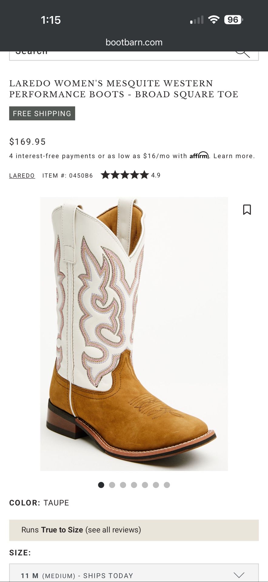 Laredo Women’s Cowboy Boots