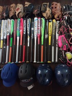 Easton & Rawlings Bats, Gloves, Helmets
