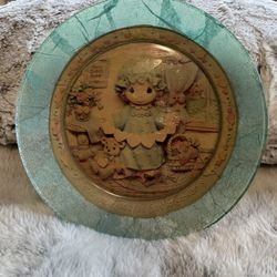 Precious Moments “Home Sweet Home” Collector Plate – Vintage Enesco 1980s