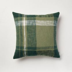Winter Plaid Square Throw Pillow Tonal Green Hearth Hand with Magnolia for Sale in Los Angeles CA OfferUp