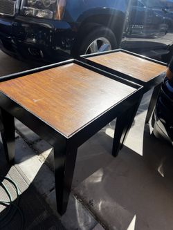 2 Wood End Tables