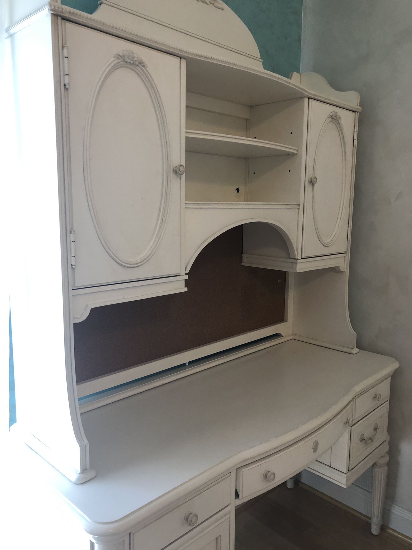 Ivory desk with matching desk chair