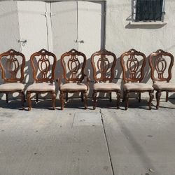 SOLID WOOD 6 CHAIRS