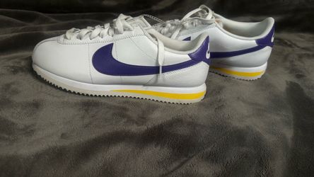 Nike Cortez White Purple Yellow Sneakers