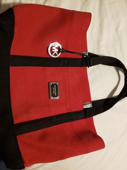 Red canvas bag