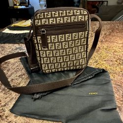 Fendi Zucchino Canvas Crossbody Bag