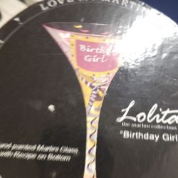 Lolita birthday girl martini glass