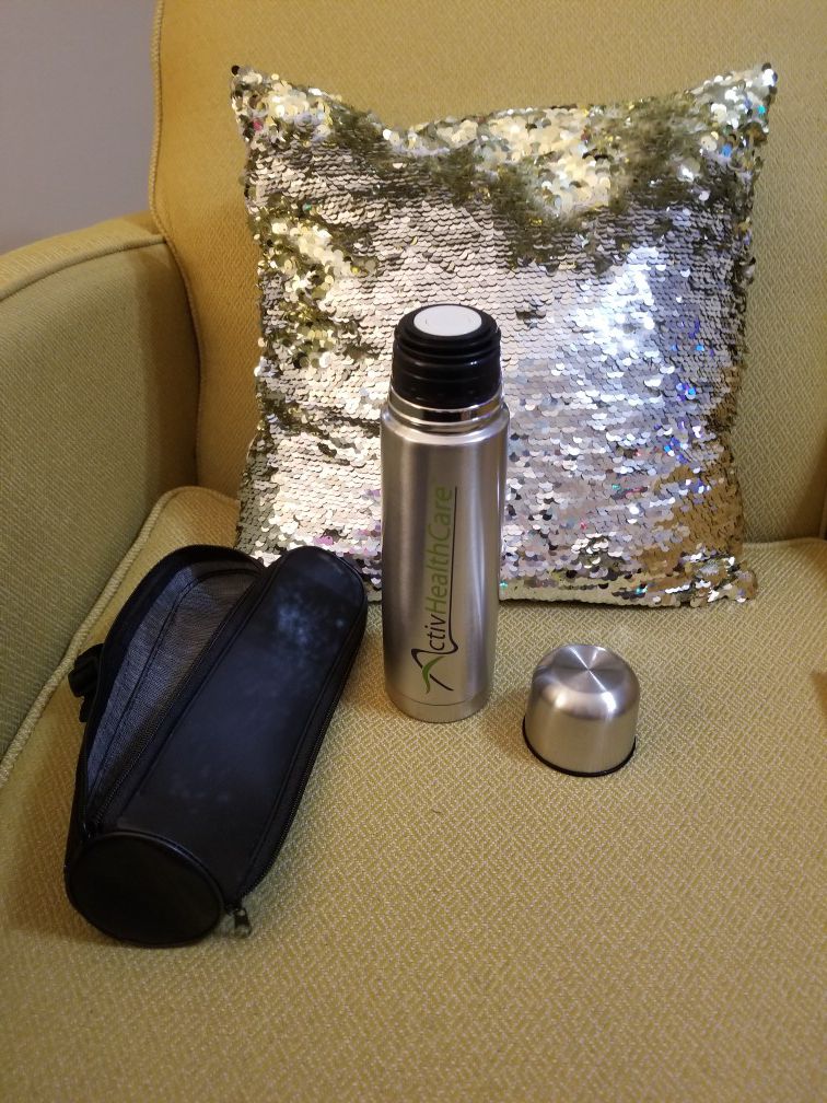 2 Stainless Steel Water Bottles With Carriers