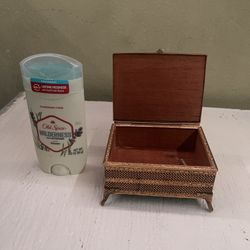 Jewelry Box Vintage Glass Top 