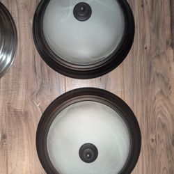 Pair Of Flush Mounted Ceiling Lights, Bronze