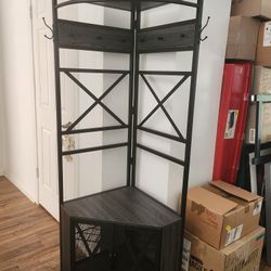 Coat/Shoe Rack With Storage&Shelf