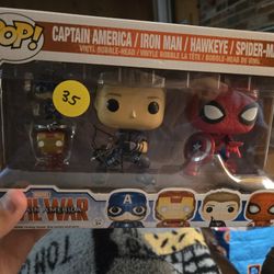 Marvel Captain America 4 Pack Funko Pop