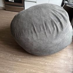 Queen Terry Corduroy Bean Bag (Gray)