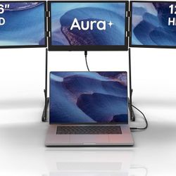 New And Well Packaged Triple Aero 15.6” Pro Max | Premium Triple Portable Monitor Extender | Full Aluminum | Quad Screens | 3×15.6” FHD 1080P HDR IPS 