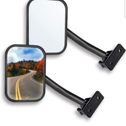 LIBERRWAY Door Off Mirror Compatible with Jeep Wrangler TJ JK 4x4 Off-road Morror Rectangular