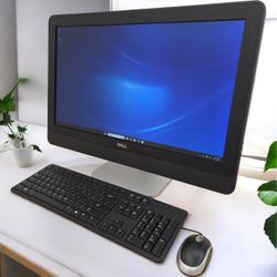 Dell 23” Full HD PC AIO Desktop / Windows 11 / WiFi / CD-DVD / Camera / HDMI / Bluetooth / Keyboard & mice