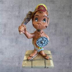 Vintage Cantinflas Figurine Mario Moreno Aztec Warrior Statue Mexico Folk Art 4” RARE