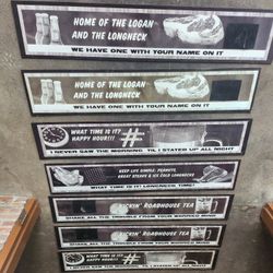 Collectable Bar Signs 63"×12" 
(8 available) $20 each Cash and carry
Pick up in Carpentersville IL