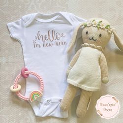 Hello, I’m new here -CUSTOM bodysuit onesie for baby