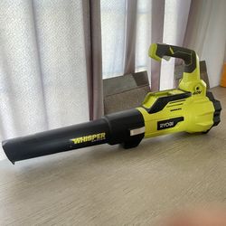 RYOBI 40-Volt Bare Tool Lithium-Ion Brushless Cordless Variable-Speed 125 MPH 550 CFM Jet Fan Leaf Blower GEN4 (Tool-Only), Green