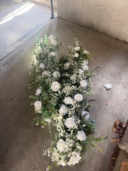 Faux wedding florals and greenery