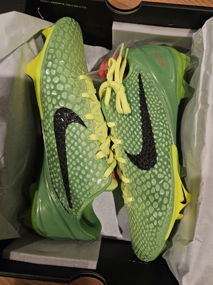 NIKE VAPOR EDGE KOBE 6 SE GRINCH Size 12