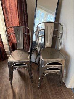 Industrial metal chairs