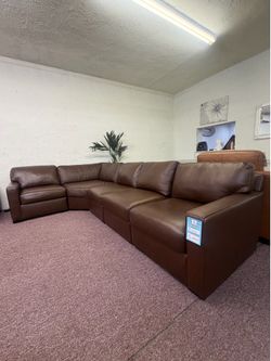 Radley - 5 pc leather sectional sofa