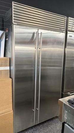 Sub Zero Stainless Steel Built In 42” Side By Side Refrigerator 