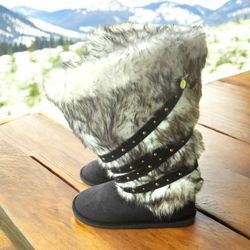 JustFab Fuzzy Fur Winter Boots