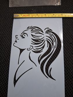 Lady stencil $4